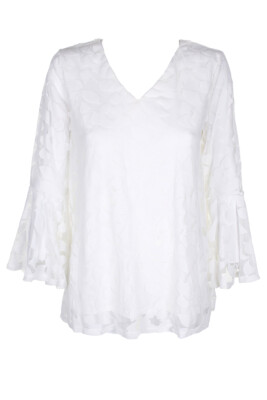 

Alfani Ivory Floral Burnout Illusion Top, Цвет слоновой кости