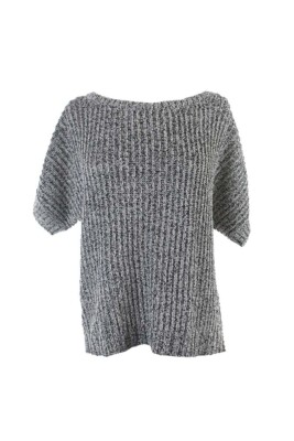 

Rachel Rachel Roy Серый свитер с вырезом лодочкой и короткими рукавами Marled, Grey