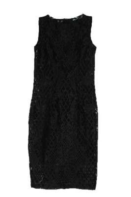 

Глубокое черное кружевное платье-футляр Jump Apparel Juniors, Черный
