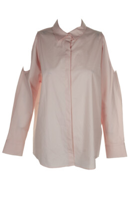 

Dkny Blush Dolman-Sleeve Хлопковая рубашка с открытыми плечами и пуговицами