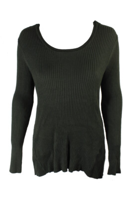 

Style - Co Petite Оливковый свитер с длинным рукавом в рубчик, Olive