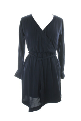 

Темно-синее платье с запахом и завязками на поясе Bar Iii  XS, Navy