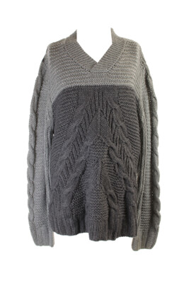 

Серый вязаный свитер с цветными блоками Nautica, Grey