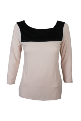 

Calvin Klein Dusty Pink Черный топ с отделкой из искусственной кожи, Розовый