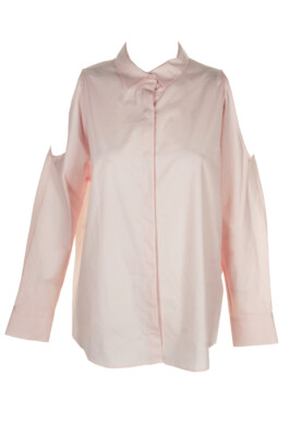 

Dkny Blush Dolman-Sleeve Хлопковая рубашка с открытыми плечами и пуговицами