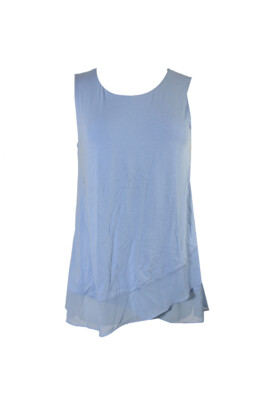 

Синий топ без рукавов с асимметричным подолом Vince Camuto