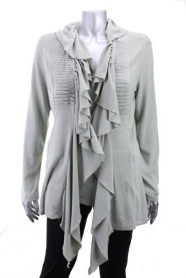 

John Paul Richard New Sage Shawl Collar Wrap Sweater Msrp $44, Зеленый