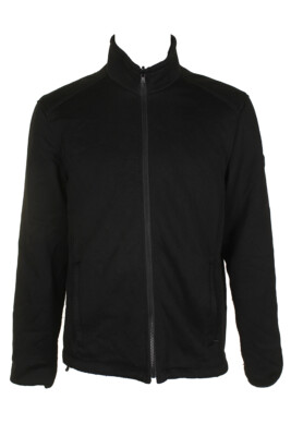 

Michael Kors Mens Black Zip Front Knitted Jacket, Черный