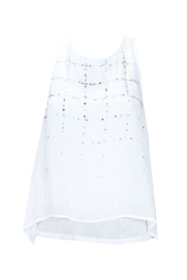 

Kenneth Cole New York Белая блузка без рукавов с украшением, White