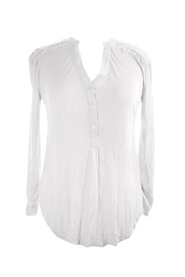 Maison Jules Цвет слоновой кости с длинными рукавами и длинными рукавами Henley Top XS