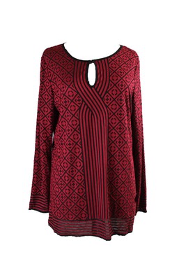 

Studio  Красная туника с длинными рукавами Burnout Gero-Print, Red