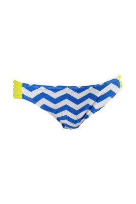 

Низ бикини Hula Honey Blue White с шевронным принтом и боковыми язычками, Синий