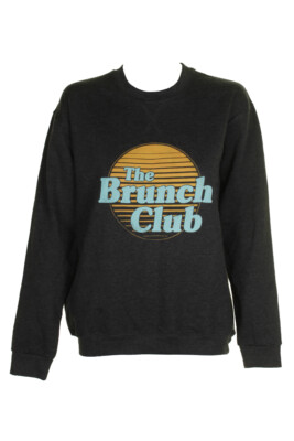 

Kid Dangerous Charcoal Cotton Толстовка с графическим принтом The Brunch Club, Grey