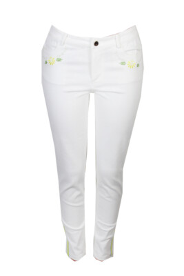 

Джинсы-скинни Cynthia Rowley Optic White с вышивкой, Белый