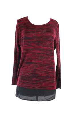 

Kensie Garnet Combo Space-Dye Контрастный топ, Red