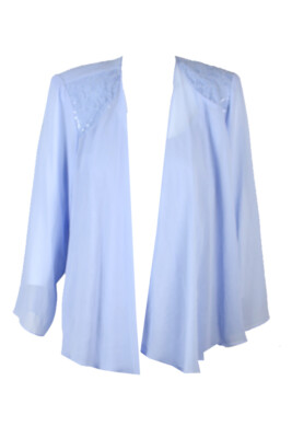 

Sl Fashions Plus Size Cloud Blue Шифоновая куртка с пайетками, Синий