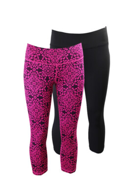 

Подарочный комплект розовых черных укороченных леггинсов с принтом Ideology, Розовый