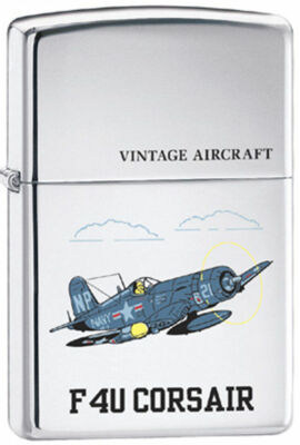 US Navy FU4 Corsair WWII Vintage Military Aircraft Chrome