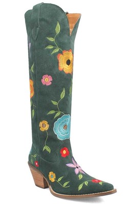 Pre-owned Dingo Women's Flower Power Green