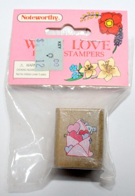 Noteworthy With Love Stampers Mouse with Envelope Writing Wooden Rubber Stamp