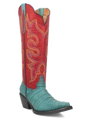 Pre-owned Dingo Women's Matilda Turquoise Red