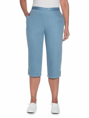 Alfred Dunner Women's Blue Lagoon Capri 12 NEW 