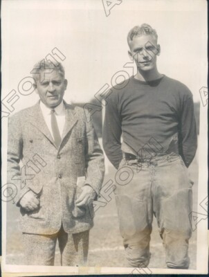 Chicago Maroons Coach AA Stagg & Captain Harold Lewis Press Photo