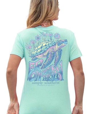 Simply Southern Track Flow T-Shirt Sea