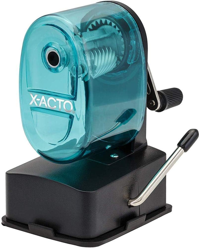 2012687-BLU Bulldog Vacuum Wall Mount Manual Pencil Sharpener, Blue, See-Through