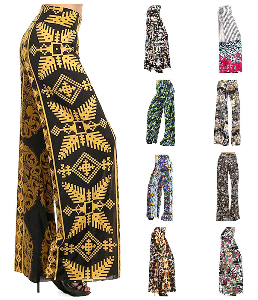 25pc Wholesale Lot NEW Size:MEDIUM Womens Leggings Palazzo Pants Aztec Chevron