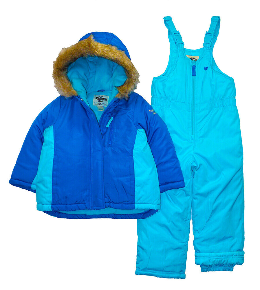 Osh Kosh B'gosh Toddler Boys Navy & Grey Parka Outerwear Coat Size 2T 3T 4T