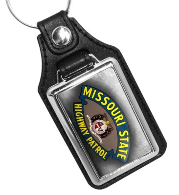 Missouri State Highway Patrol Retired Emblem Design Faux Leather Key Ring