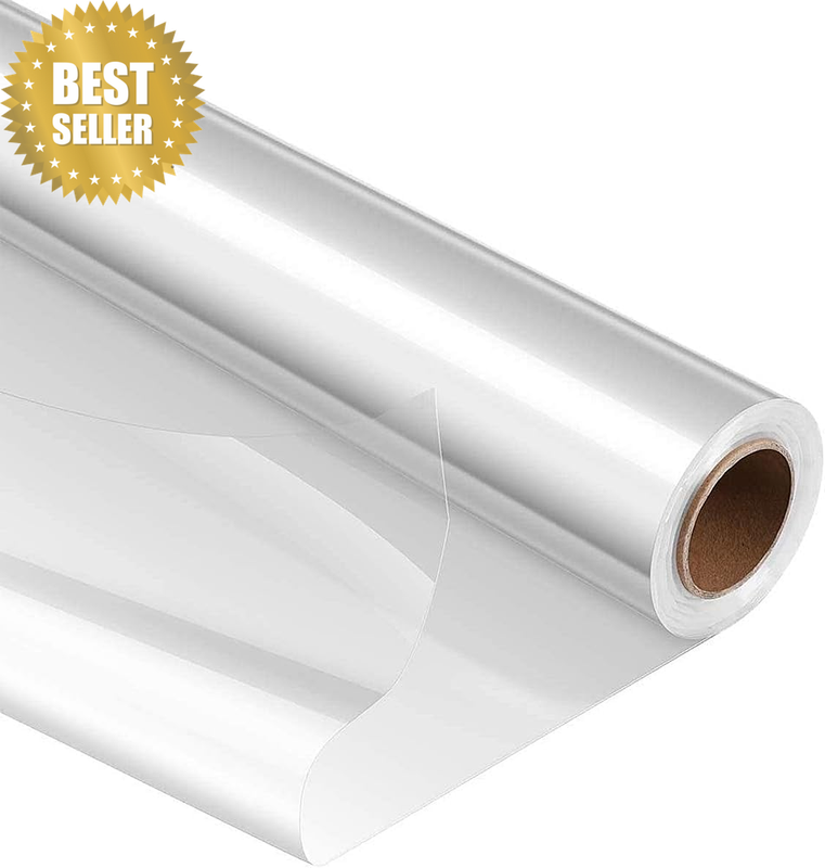 Cellophane Wrap Roll, 40Cm X 30M (1.3Ft X 98.5Ft), Clear Gift Wrap for Gift Bask