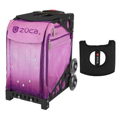 Zuca Sport Bag - Velvet Rain with Black/Pink Seat Cover (Black Frame)