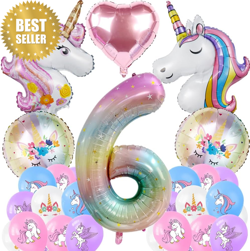 Unicorn Balloons Unicorn Birthday Party Decorations for Girls Foil Balloons Set