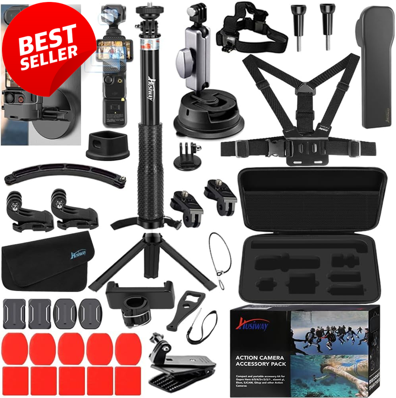 DJI Osmo Pocket 3 Accessories Kit Case Mount Tripod Strap Bundle - US