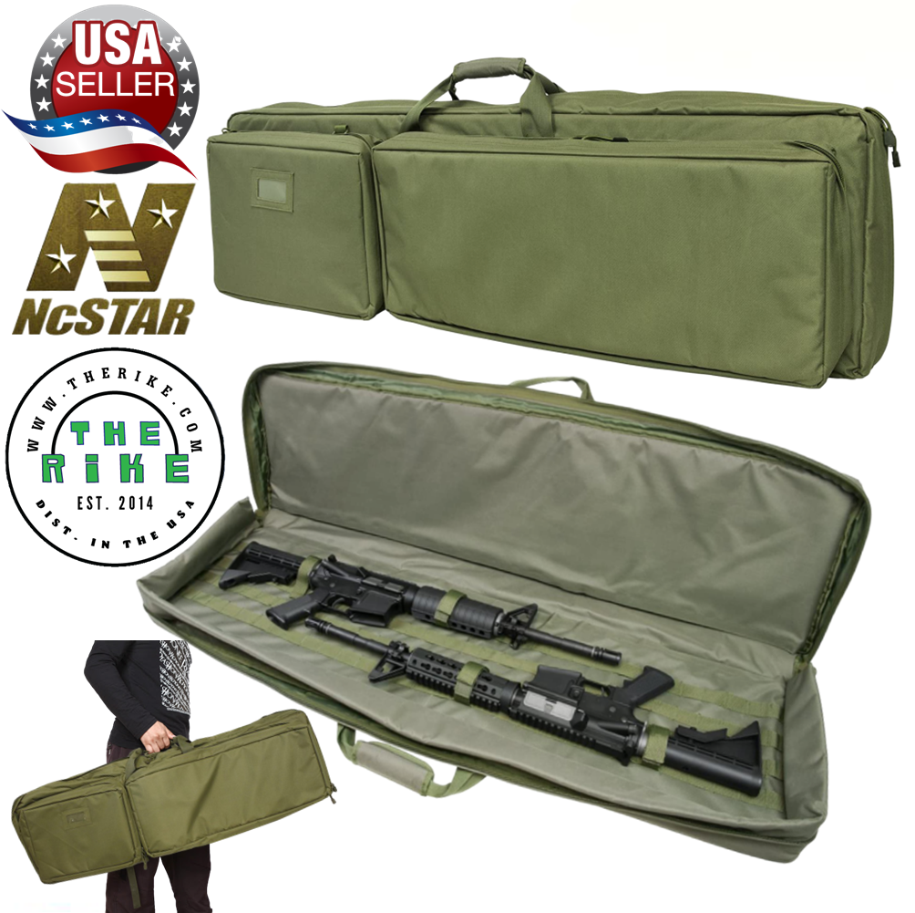 VISM 45" Padded Double Rifle Bag Tactical Soft Gun Case Carry Heavy