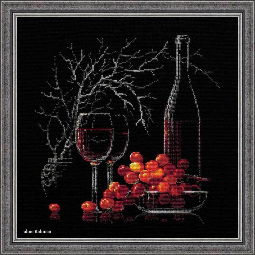 Riolis counted cross stitch Kit Still Life with Red Wine, DIY