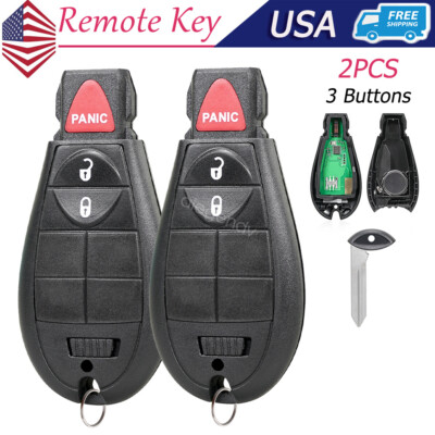 2 For 2014 2015 2016 2017 2018 2019 Jeep Cherokee Remote Control Keyless Key Fob