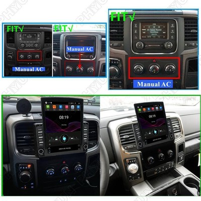 For Dodge RAM 1500 2500 3500 4500 5500 2013-18 9.7'' Stereo Radio GPS Manual AC