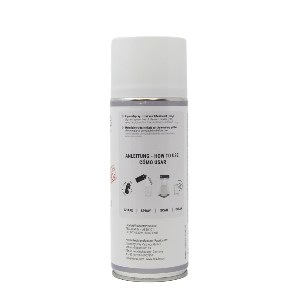 AESUB White - 13.5 fl. oz. (400 ml) Aerosol Can - 3D Scanning Spray