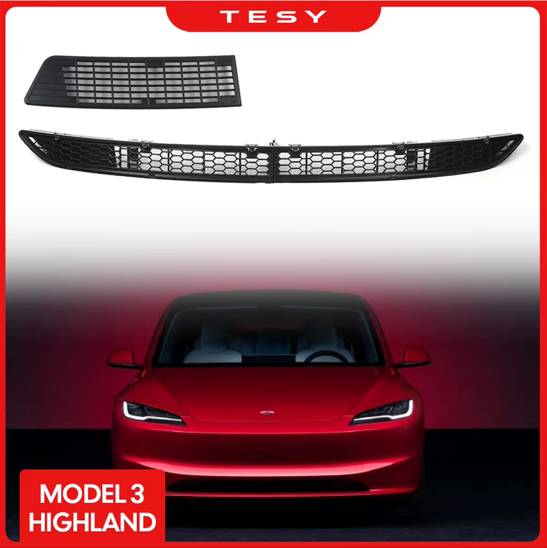 For Tesla Model 3 Highland 2024 Lower Bumper Anti Insect Net Anti Dust Proof Inn