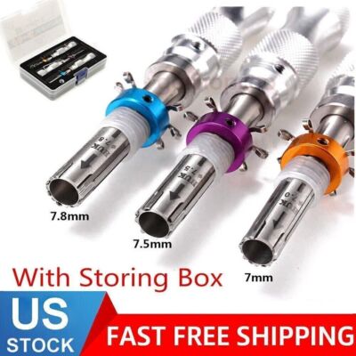 3X 7Pins Tubular Lock Tools Safe Box 7.00MM 7.5MM 7.8MM USA Stock