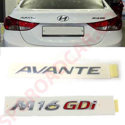 Rear M16 GDI AVANTE Logo Emblem 2P For Elantra / AVANTE MD 2011-2013 863113X000