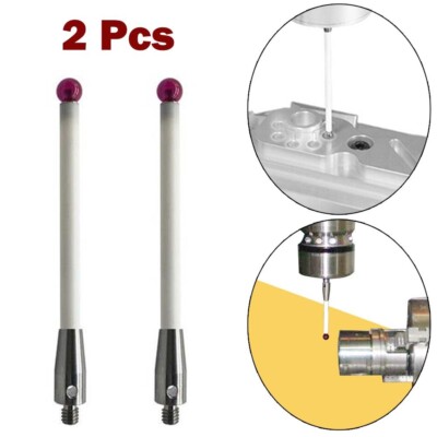2Pcs Renishaw A-5000-3712 CMM Probe Stylus 100mm,Ceramic Stem-6mm Ball Tip New