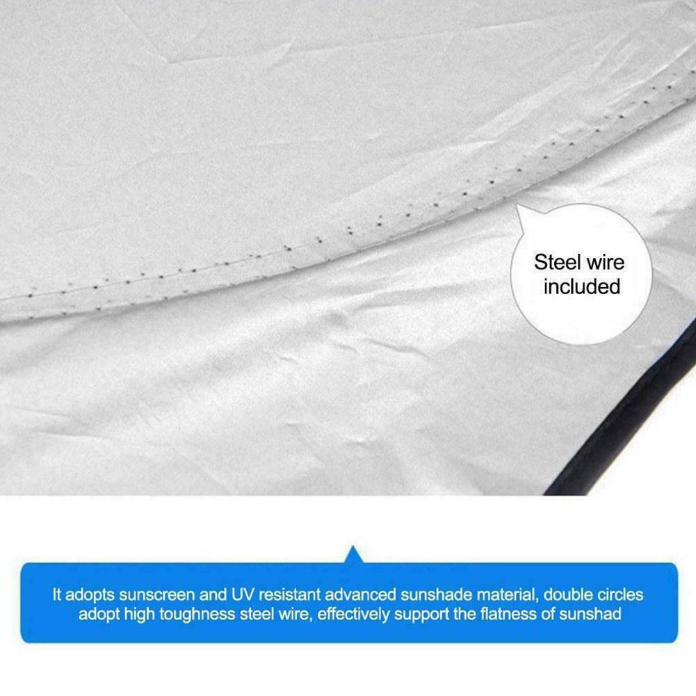 Front Rear Folding Jumbo Car Window Sun Shade Auto Block Cover Windshield J9I3