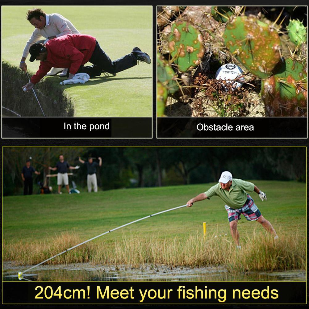 Golf Ball Retriever 8 Sections Stainless Telescopic Golf Ball Picker for Water