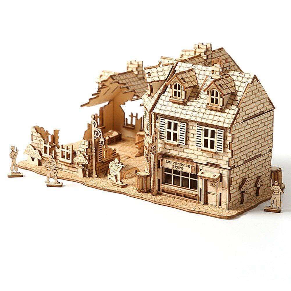 USA Wooden 3D Puzzle Model DIY Gift Mechanical Kit Toy Kids Building Puzzle GIFT