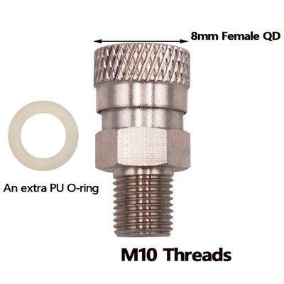 Socket Coupler Copper Internal Double Seals M10 External Thread Female