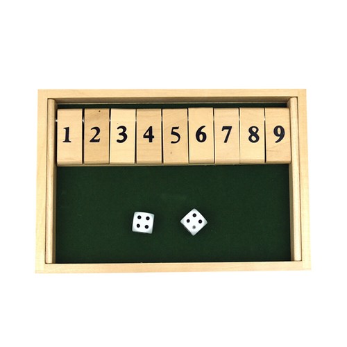 Fun Shut The Box Spiel Holzberechnung Geschicklichkeitsspiel für Familie QZ